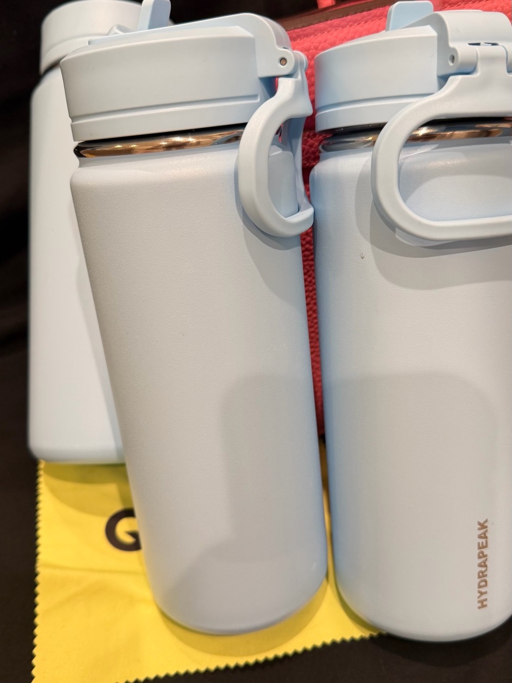 HydraPeak Light Blue Insulated Water Bottle with Flip Handle